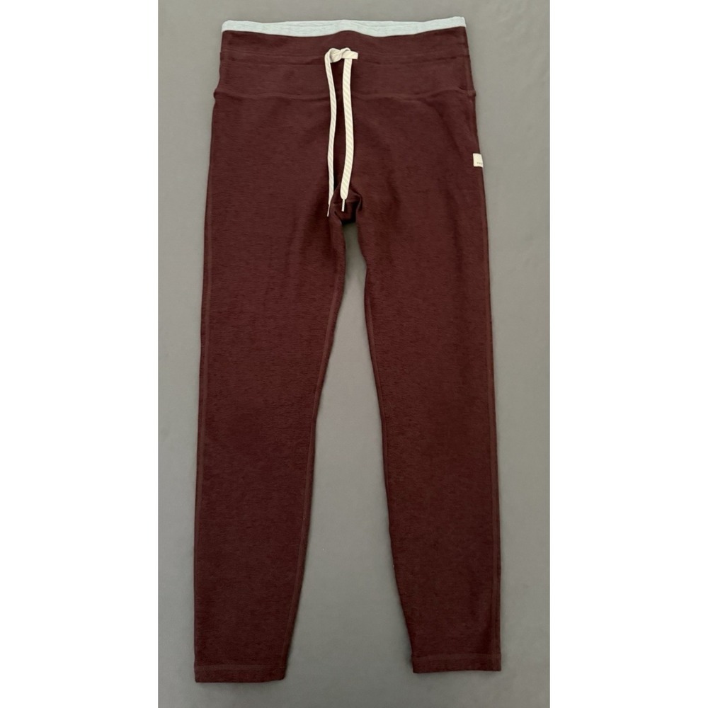 Vuori Performance Joggers Womens Large Brown High Rise Drawstring Yoga VW323